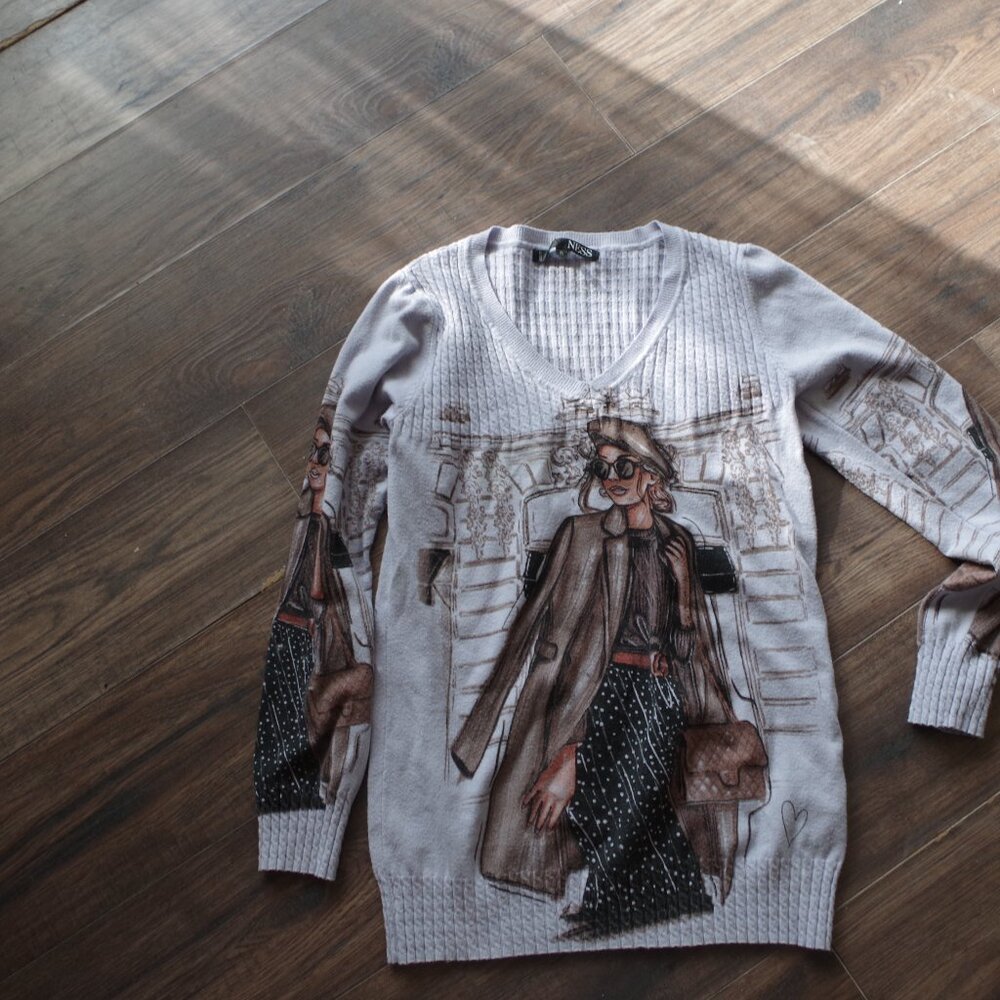 Cute Fashion Paris Ladies Sweater